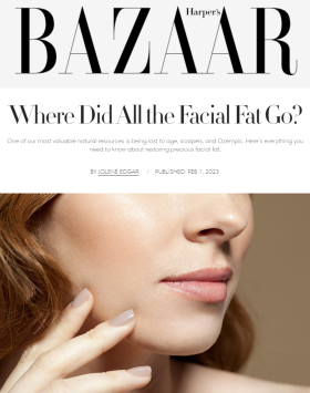 Cover of Harper Bazaar article featuring Dr. Hirmand