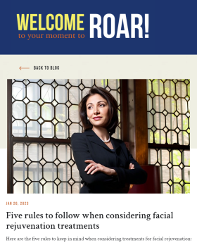 Cover of ROAR newsletter featuring Dr. Hirmand